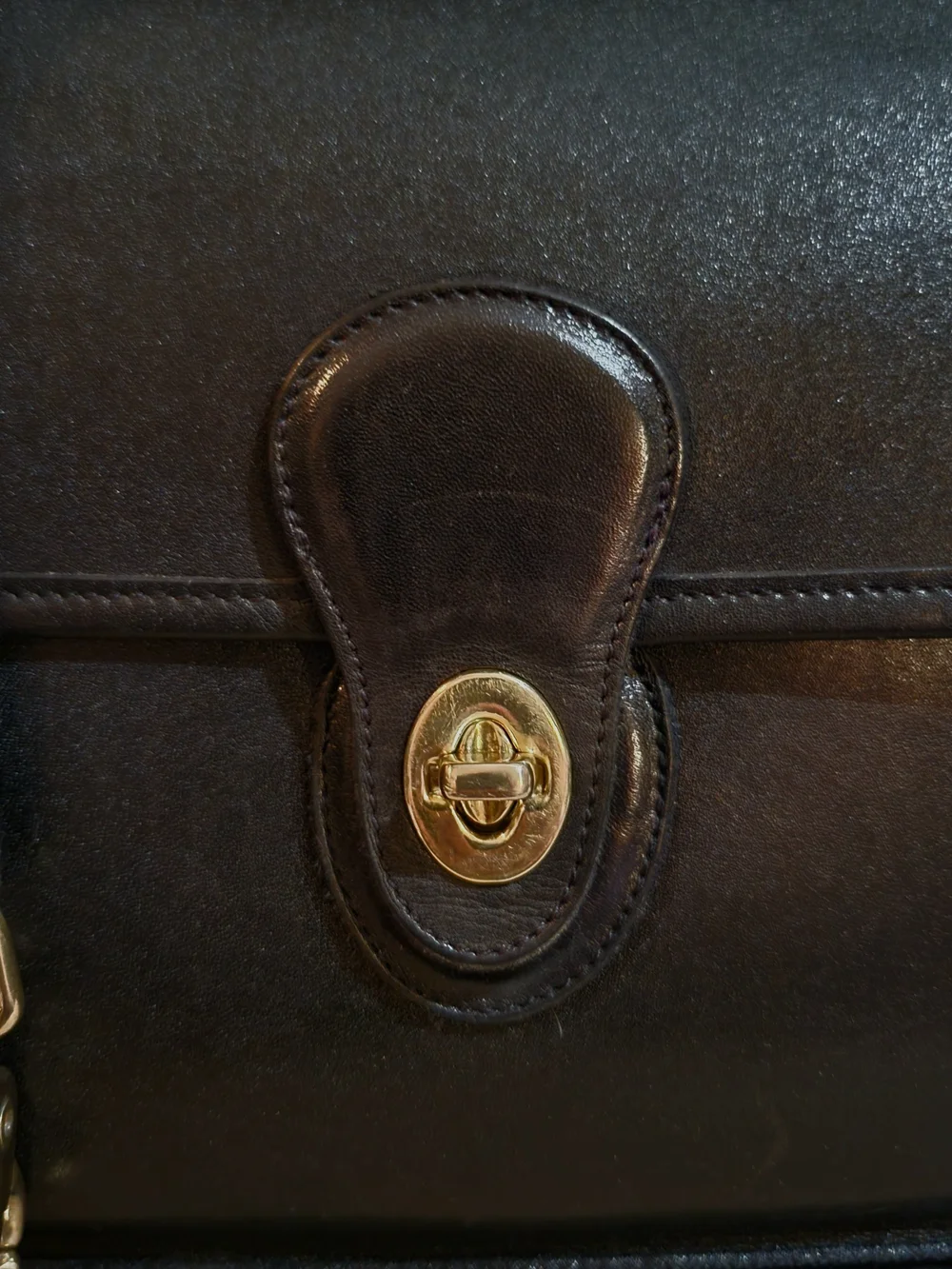 Vintage Coach Willis 9927 Black Glove-tanned Leather Top Handle Satchel Bras EVC